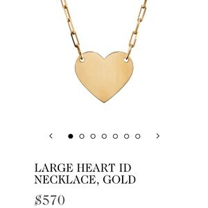 Dorsey large heart ID necklace